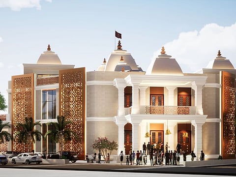 The temple is an east-facing structure, designed as per norms of Indian Temple Architecture and Hindu Vastu Shastra.