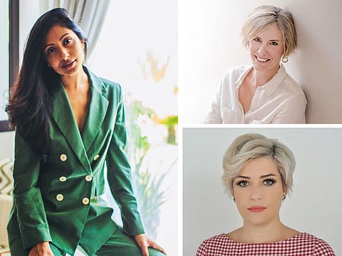 Clockwise from left: Avni Doshi, Annabel Kantaria and Simar Halwany.