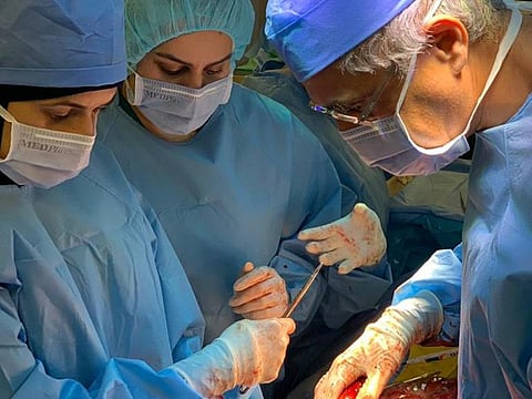 Doctors at the Corniche Hospital's Women Health Centre in Abu Dhabi successfully removed a a giant fibroid weighing 10.7 kilograms during a surgery.