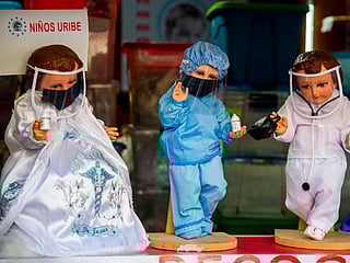 Photos: Baby Jesus dolls help raise COVID-19 awareness in Mexico