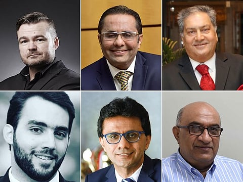 Clockwise from left: Scott Cairns, Rizwan Sajan, Kamal Vachani, Dr Sanjay Paithankar, Anis Sajan and Issam Kassabieh.