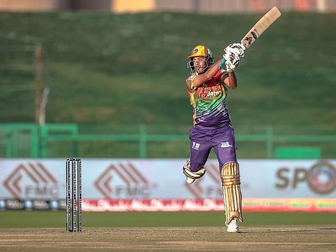 Chirag Suri of Bangla Tigers hits out against Pune Devils during his cameo effort of unbeaten 30 on Monday.