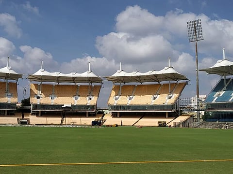 The Chepauk stadium in Chennai has a capacity of 50,000.