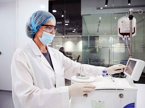 CellSave Arabia's laboratory for processing and banking cord blood. Dubai-based CellSave Arabia has been successfully using cutting-edge technology for the last 15 years to safely store newborn stem cells