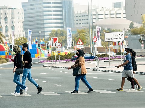 Social distancing in Dubai. Picture for Illustrative purpose only