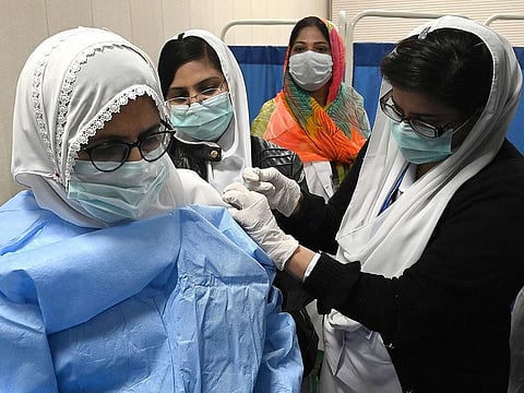 Pakistan on Sunday announced over 65 million people have been fully vaccinated.