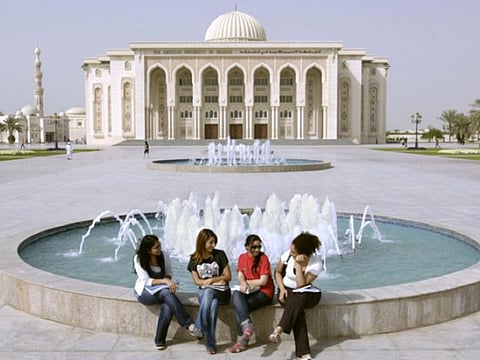 Students at the American University of Sharjah.