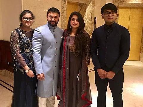 Taslina Purayil with her family