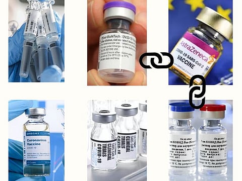 Roughly 4.25 million doses of COVID-19 vaccines are now given every day around the world. Amidst the production and logistical challenges, scientists have started human trials in the UK to combine vaccines to test their efficacy. For illustrative purposes only.