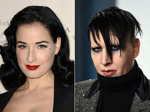 Dita Von Teese and Marilyn Manson