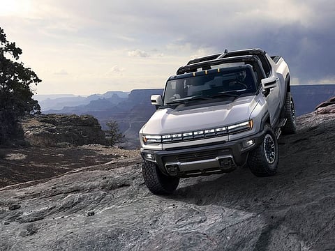 GM's Hummer EV. The carmaker has announced that all its cars will go pure electric by 2035.