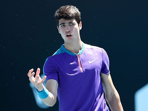 Spain's Carlos Alcaraz, currently world's No. 1, ended in 7-5 6-3 defeat to David Goffin at the Astana Open on Tuesday night.