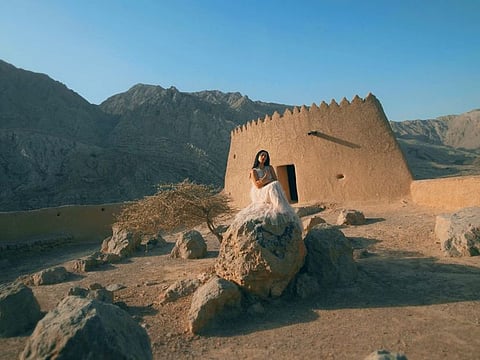 Layla Kardan at Dhayah Fort.