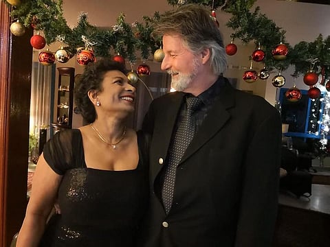 Sri Lankan expatriate Chanka Honemeyer with her German husband Dr Ulrich Honemeyer.