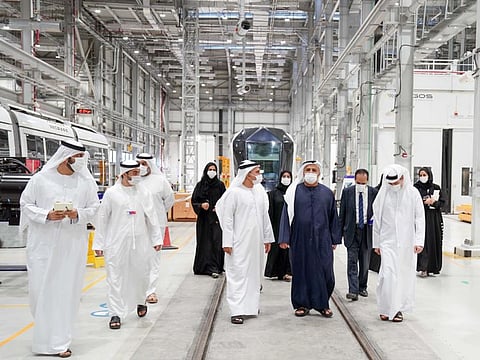 Mattar Mohammad Al Tayer tours an engineering facility of the RTA.