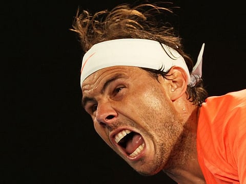 Spanish ace Rafael Nadal in action during his third round win against Britain's Cameron Norrie in Australian Open on Saturday.