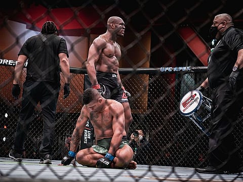 Welterweight champion Kamaru Usman dominated Gilbert Burns at UFC 258