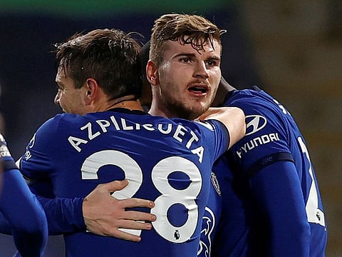 Chelsea striker Timo Werner (right) will be hoping to be on target against Newcastle tomorrow.