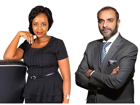 Mary Njoki, organizer, Africa Digital Finance Summit seen here with Khurram Shroff, Chairman IBC Group