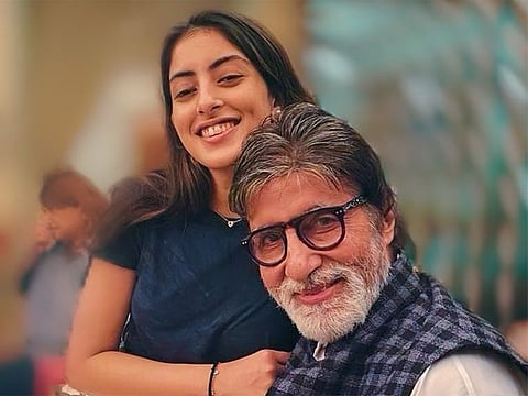 Navya Naveli Nanda and Amitabh Bachchan