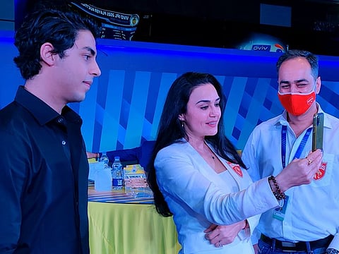 Aryan Khan and Preity Zinta at the IPL auction