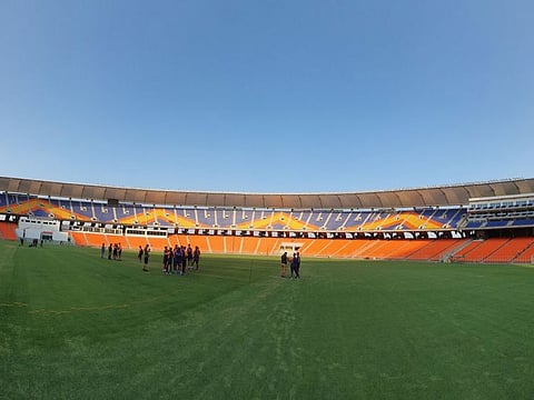 India and England are training at the Motera Stadium