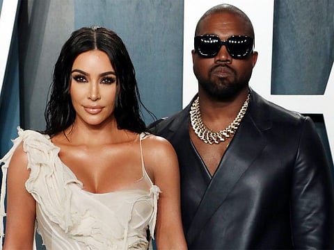 Kim Kardashian and Kanye West.