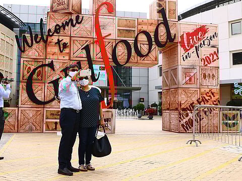 Visitors at Gufood 2021. Gulfood kicked off in Dubai on Sunday with a socially distanced function to reinvigorate the local F&B sector.