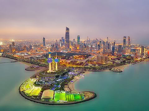 Kuwait City skyline.