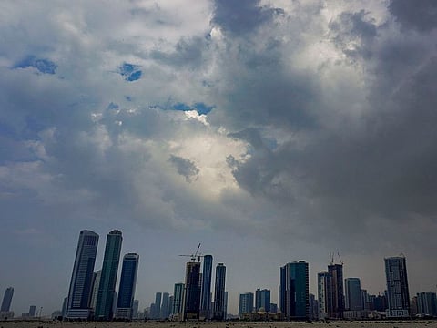 Cloudy and windy weather in UAE