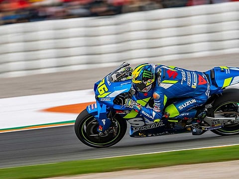 File photo shows Joan Mir during Valencia MotoGP.