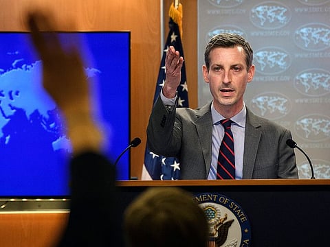 File picture: State Department spokesman Ned Price.