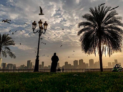 Clouds over the sky of Sharjah.