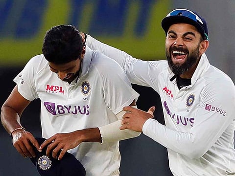India's Washington Sundar and Virat Kohli