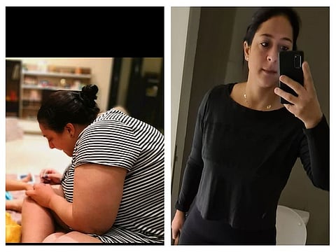 Salpie Kechichian before (left) and after