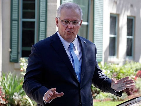 Australia's Prime Minister Scott Morrison. Australia and India will sign an interim free trade deal on Saturday.