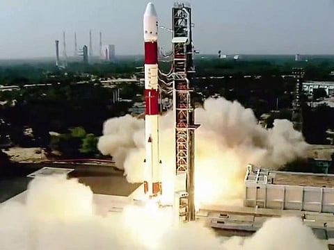 ISRO's PSLV-C51 carrying Amazonia-1 and 18 other satellites lifts off from Satish Dhawan Space Centre in Sriharikota on Sunday, February 28, 2021.