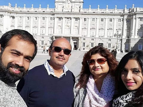 DDF winner Rahul Julka (second from left) with his family.