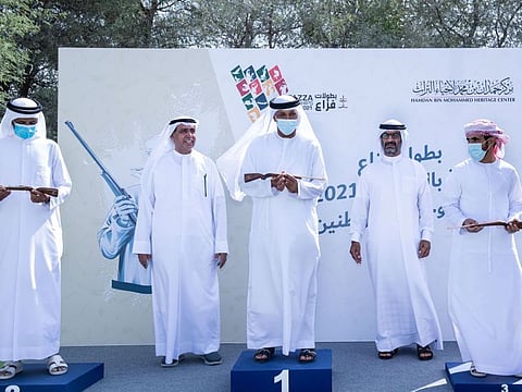 Muhammad Saeed Fahim, 55, a former banker, won the first place in the tightly-contested men’s category (UAE nationals) with a total score of 79 points out of 80 and four bulls-eyes.