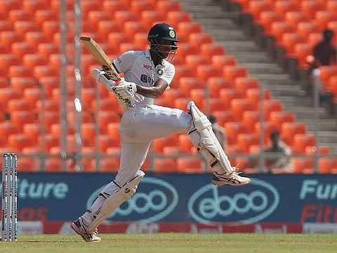 Washington Sundar in action for India against England