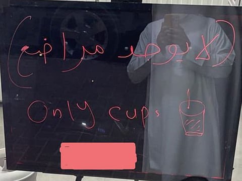 Coffee shops in Dubai have been told to stop serving drinks in baby bottles.