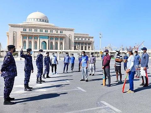 Inspectors from the Emergency, Crisis and Disasters Management Authority during an inspection drive in Sharjah earlier. Picture for illustrative purposes only.