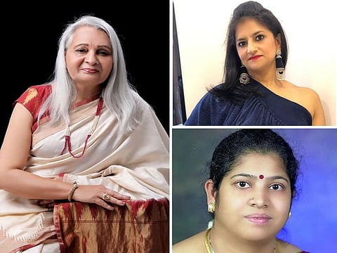 Clockwise from left: Kusum Dutta, Reema Mahajan and Meenakumari Pathmanathan.