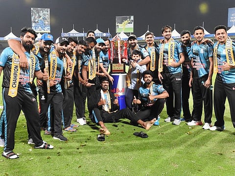 Inter Club Marine, winners of the 50-overs Bukhatir League, which concluded in Sharjah on Tuesday.