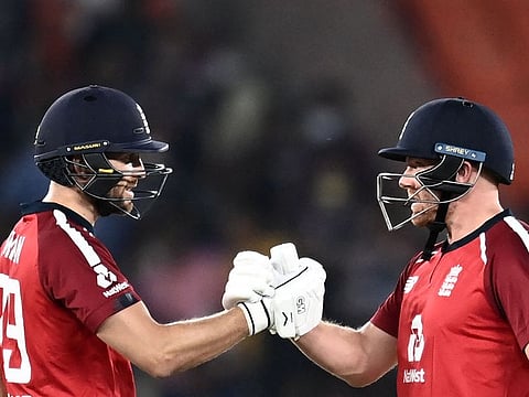 England's Jonny Bairstow and Dawid Malan