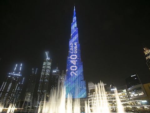 Burj Khalifa's display on Saturday was an ode to the Dubai 2040 Urban Master Plan