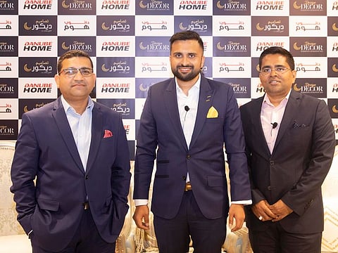 Adel Sajan, MD Danube Group, Shubhojit Mahalanobis, Director, Danube Home and Hospitality, and Sayed Habib, Director Business Development, Franchise and E-Commerce, Danube Home at the launch