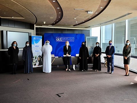Officials at the signing ceremony.
