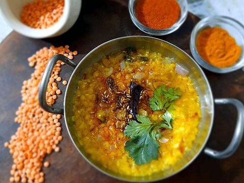 My go to lentil dish - masoor dal or red lentil curry
