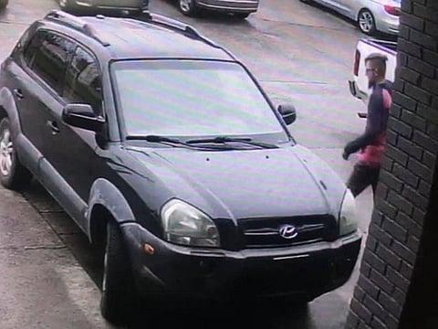 This screenshot of surveillance footage released by the Cherokee Sheriff's Office via their Facebook page on March 16, 2021 shows the suspect in a multiple shooting, on Hwy 92 near Bells Ferry Road, outside Atlanta, Georgia.